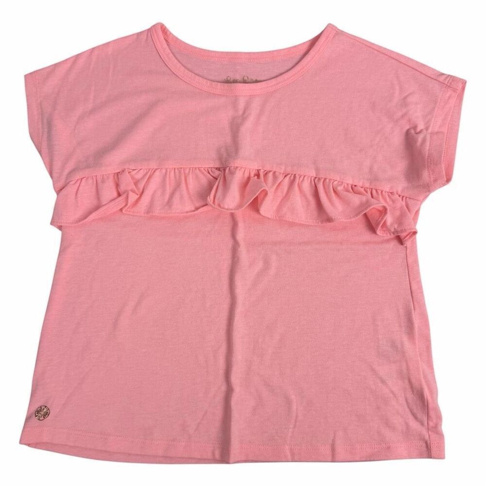Lilly Pulitzer Girls Medium Peach Short Sleeve Tee